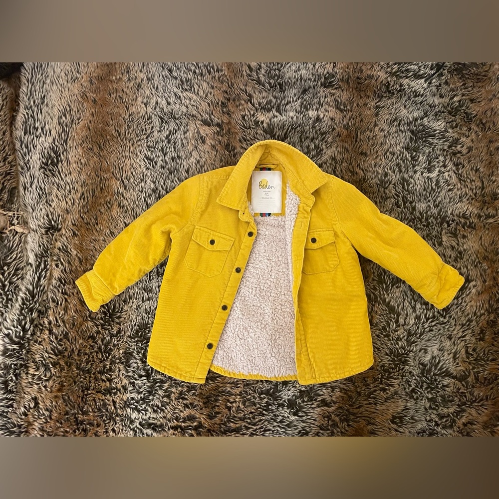 Boden Boys’ Corduroy and Sherpa Jacket